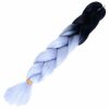 Accessories * | Ae Womens Ombre Black/Gray Braiding Hair Extensions Ombre Grey/Black