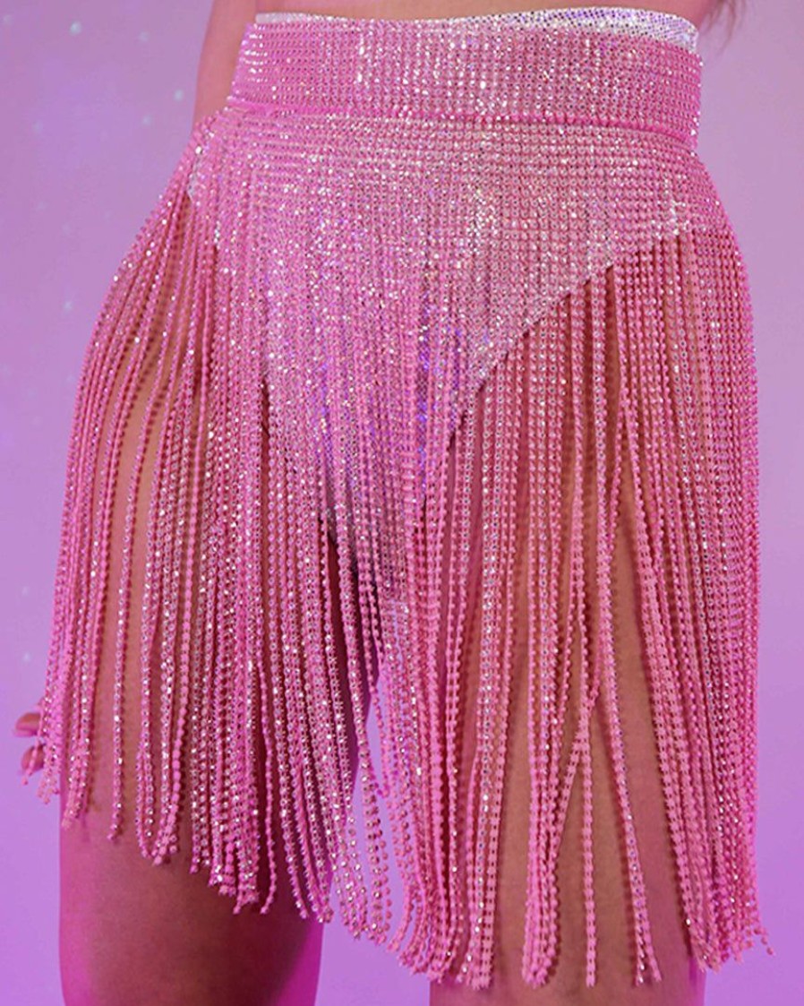 Womens * | Hot And Delicious Mo' Money Mo' Jewels Cover Up Skirt Pink