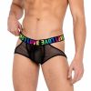 Womens * | Roma Rainbow Love Fishnet Jockstrap