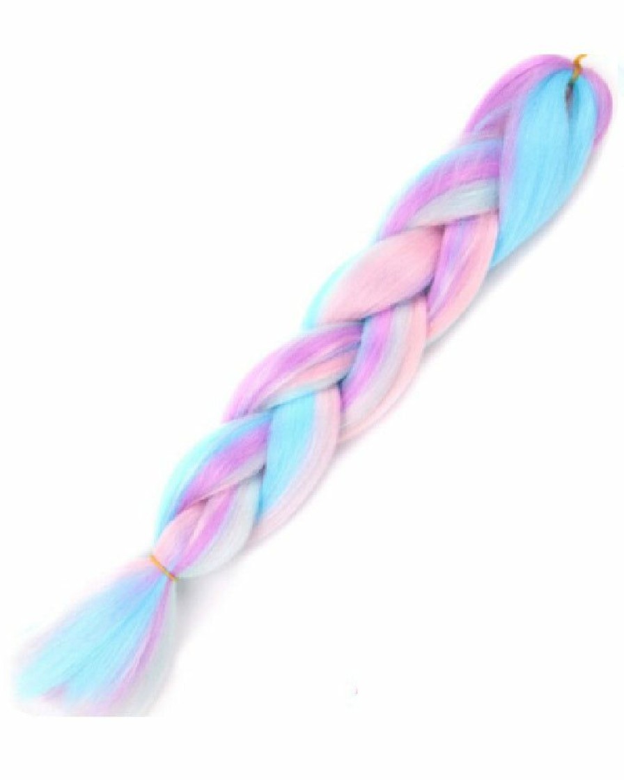 Accessories * | Ae Accessories 24 Ombre Cotton Candy Pastel Braiding Hair Extensions