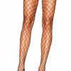 Accessories * | Leg Avenue Accessories Spandex Large Diamond Fishnet Pantyhose Stocking