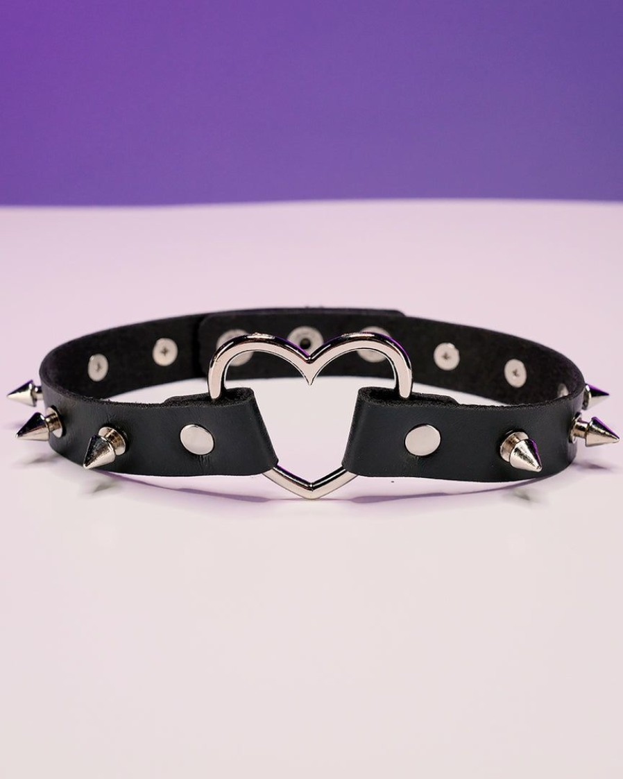 Accessories * | Ae Heart Spike Choker