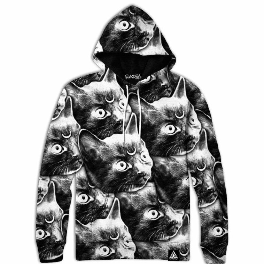 Mens * | Set 4 Lyfe Mens Mooncat Hoodie