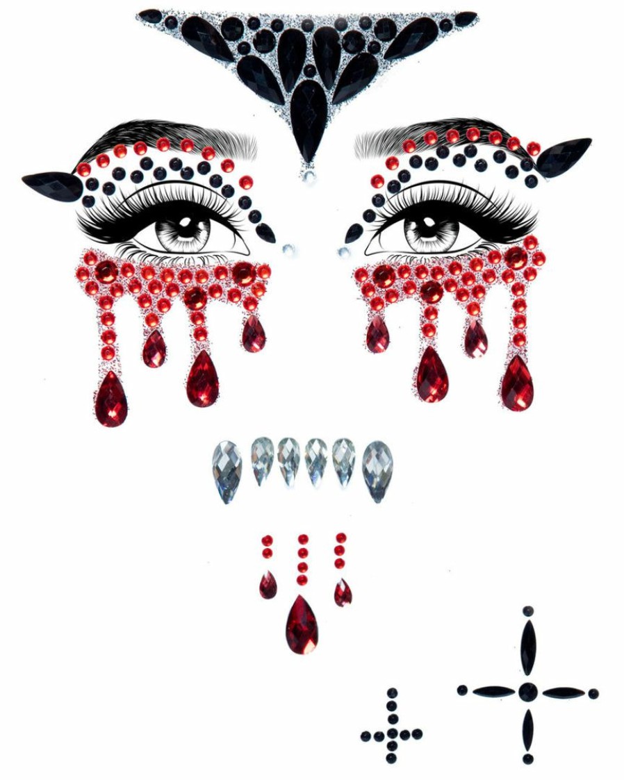 Accessories * | Leg Avenue Womens Vampire Blood Adhesive Face Jewels Sticker