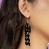 Accessories * | Nomad Kandi Bass Babe Flame Earrings Black