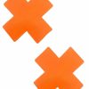 Accessories * | Neva Nude Orange Vinyl X Factor Blacklight Reactive Pasties Womens