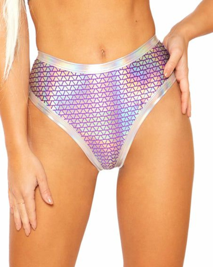 Womens * | J. Valentine Holographic Pyramid High Cut Bottoms Womens