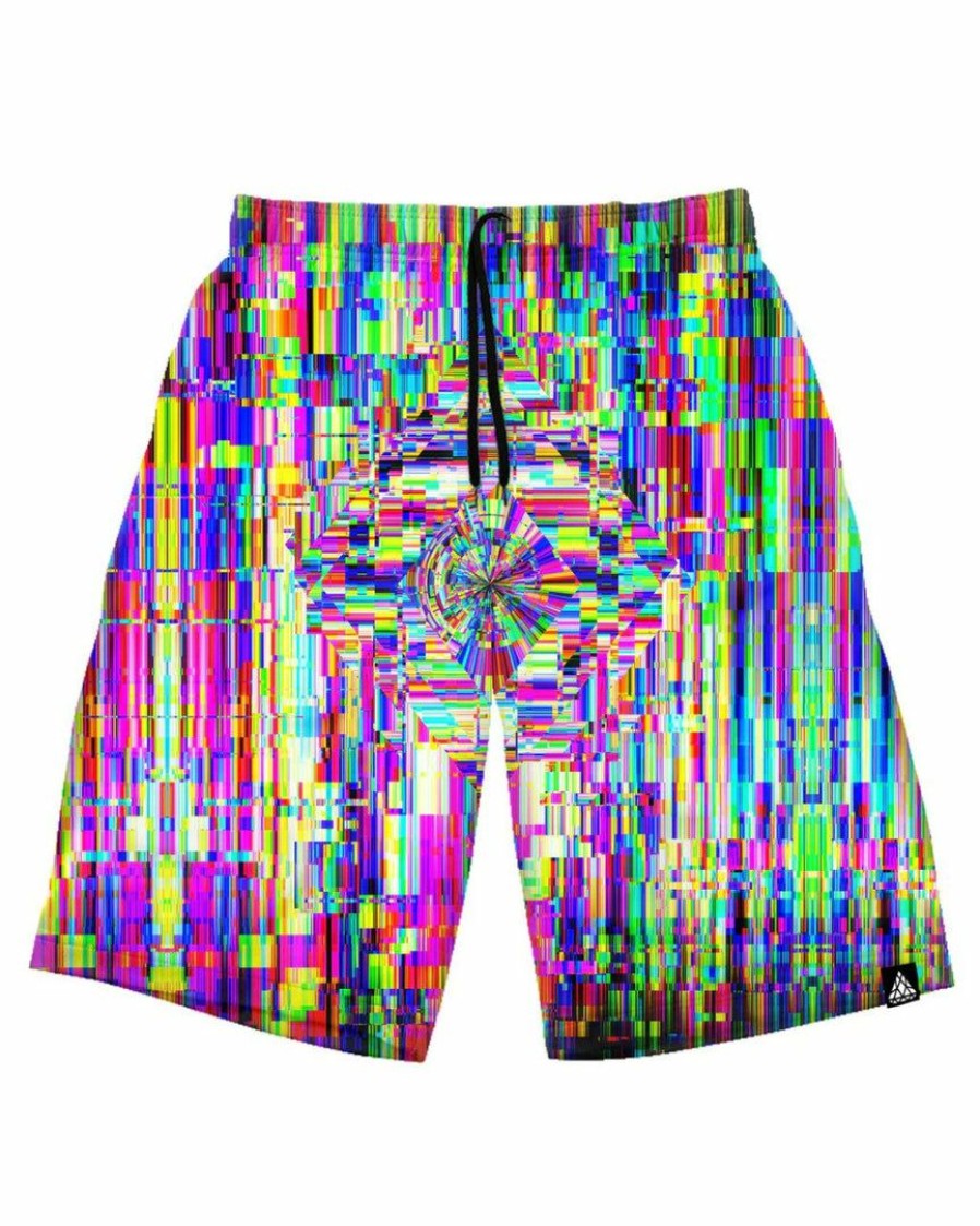 Womens * | Set 4 Lyfe Abstract Glitch Shorts