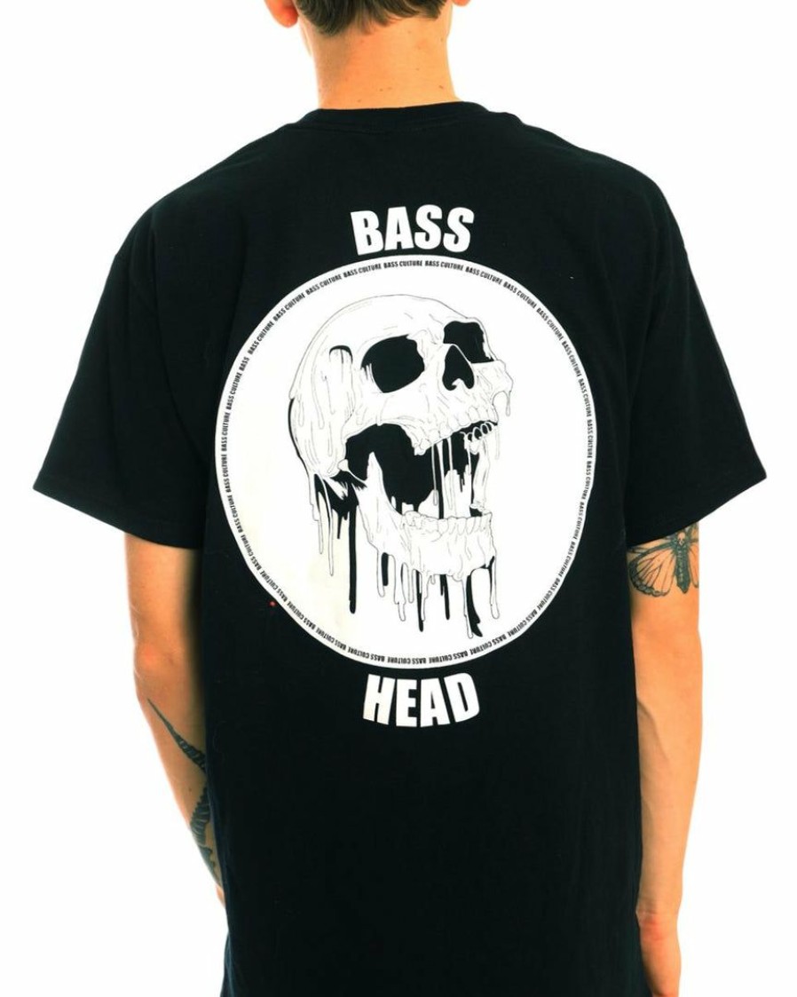 Mens * | 555Stickers Mens Bass Head Melting Skull T