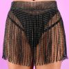 Womens * | Ae New Black Bejeweled Cover Up Skirt