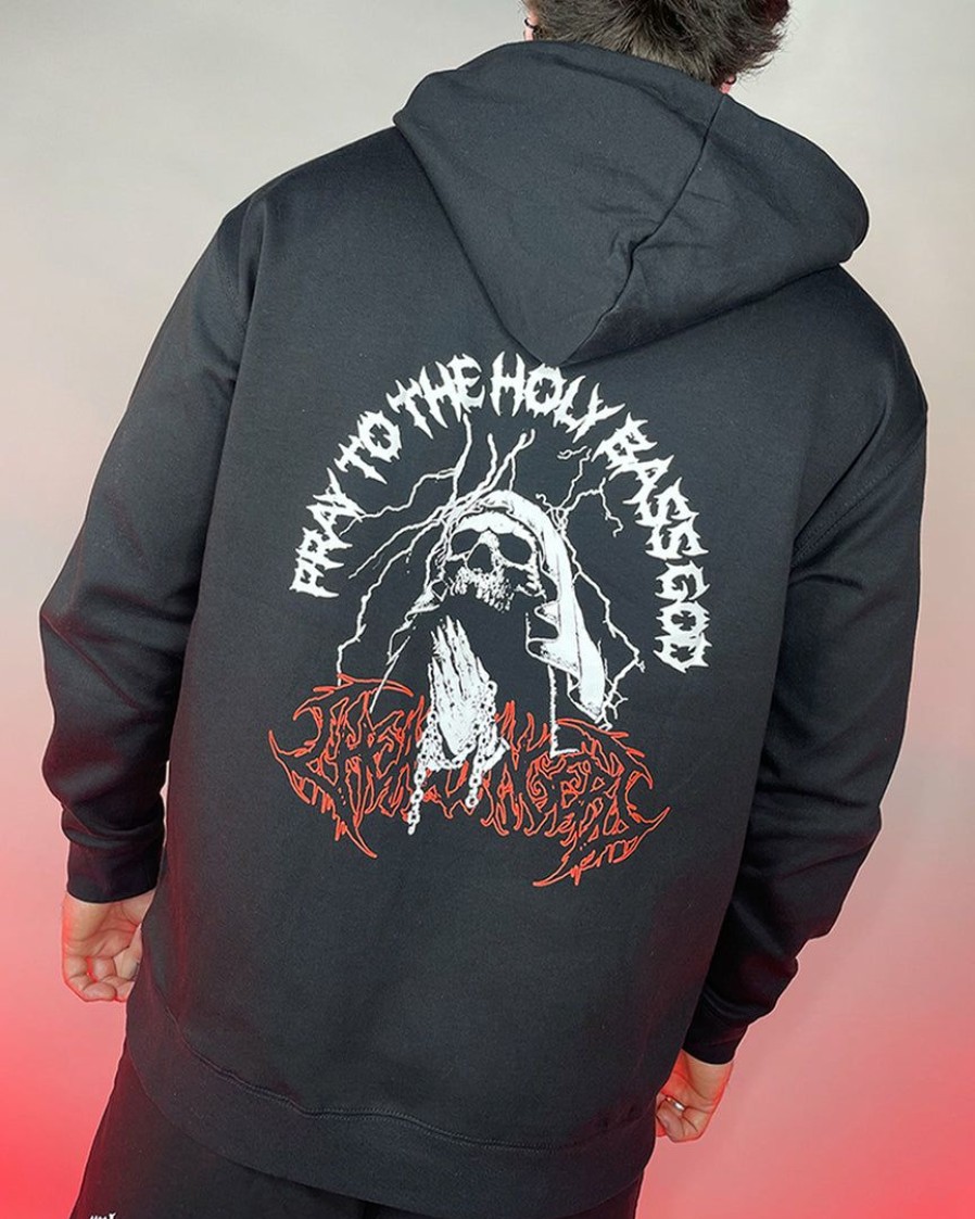 Womens * | Jarmoo Pray To The Holy Bass God Headbanger Hoodie New