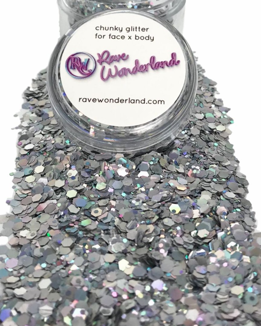 Accessories * | Xucai Accessories Silver Chunk Body And Face Festival Glitter (20 Or 30 Grams)