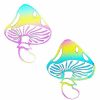 Accessories * | Neva Nude Rainbow Reflective Toadstool Mushroom Nipztix Pasties