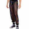 Womens * | Roma Rainbow Love Fishnet Joggers