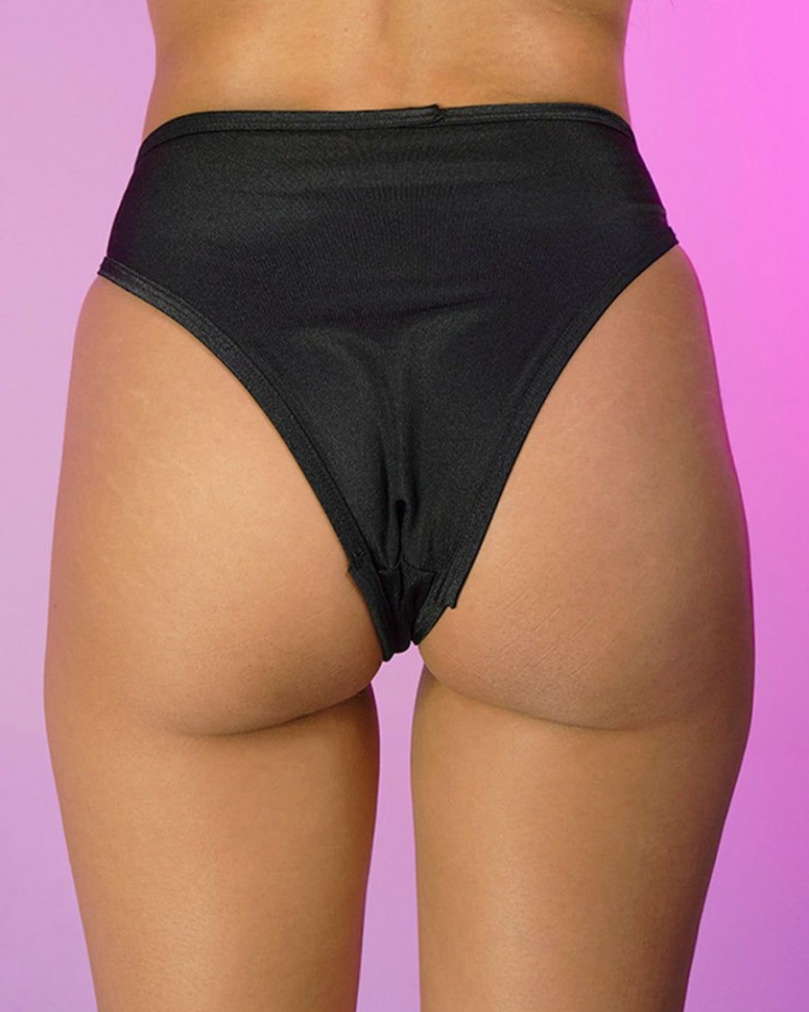 Womens * | Roma New Black Kinetic Keyhole Bottoms