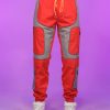 Womens * | Eptm Fire Red & Grey Nylon Pants