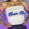 Womens * | 555Stickers House Ho Graffiti White Bandeau Tube Top