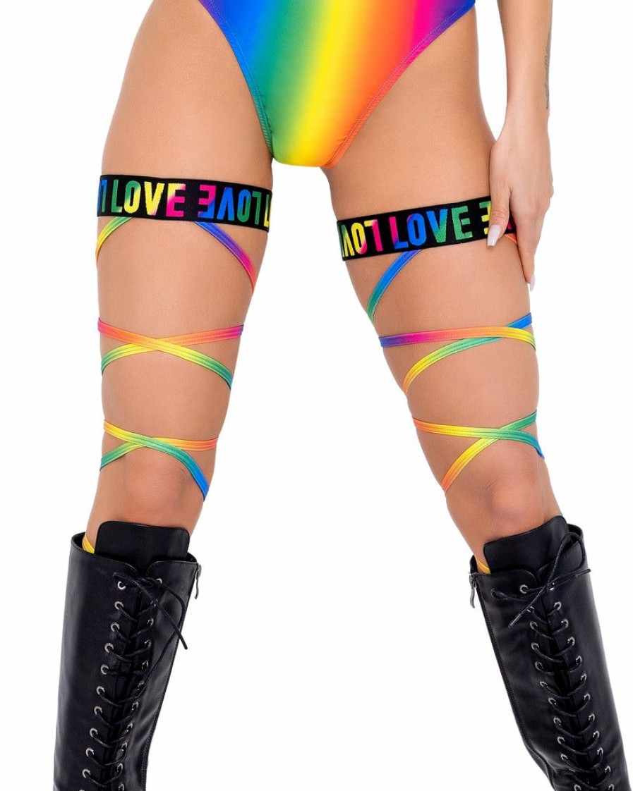 Accessories * | Roma Rainbow Love Leg Wraps (Pair) Accessories