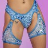 Womens * | J. Valentine Aqua Sequin Net Chaps New