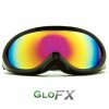 Accessories * | Glofx Black Diffraction Ski Goggles Rainbow Gradient Womens