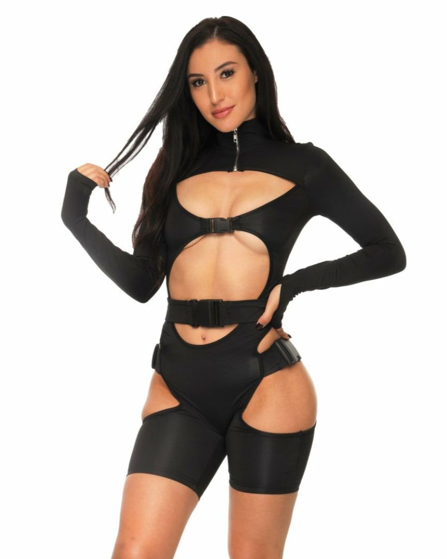 Womens * | Ae Intergalactic Domination Cutout Buckle Bodysuit