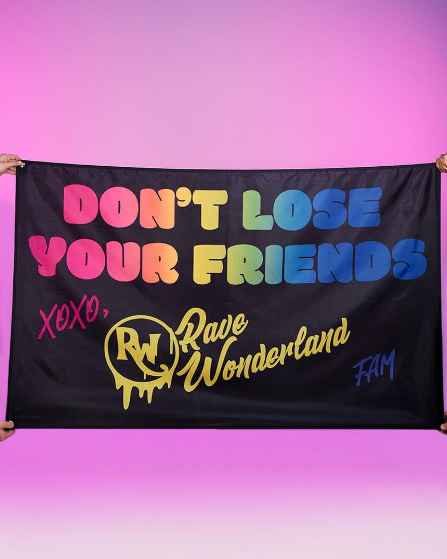 Accessories * | Jarmoo Accessories Rave Wonderland Don'T Lose Your Friends 3 5 Ft Flag