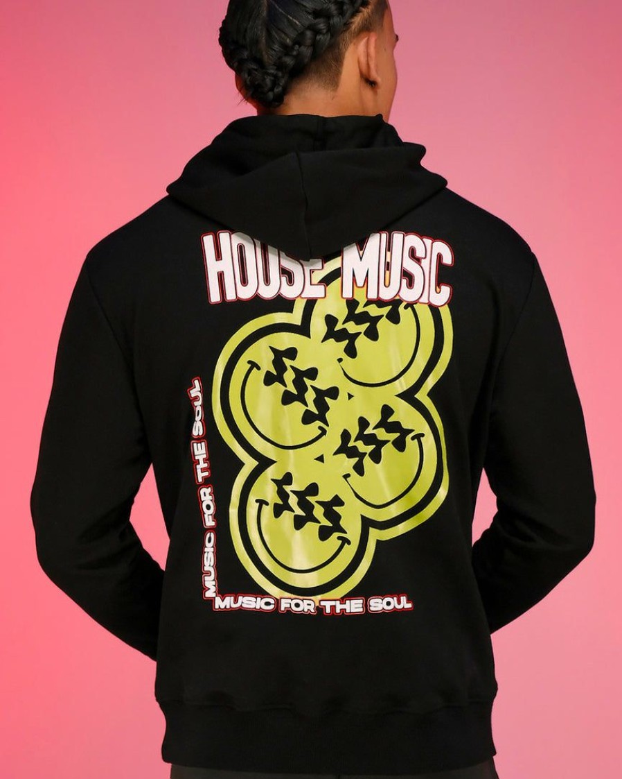 Womens * | 555Stickers House Music For The Soul Smile Hoodie