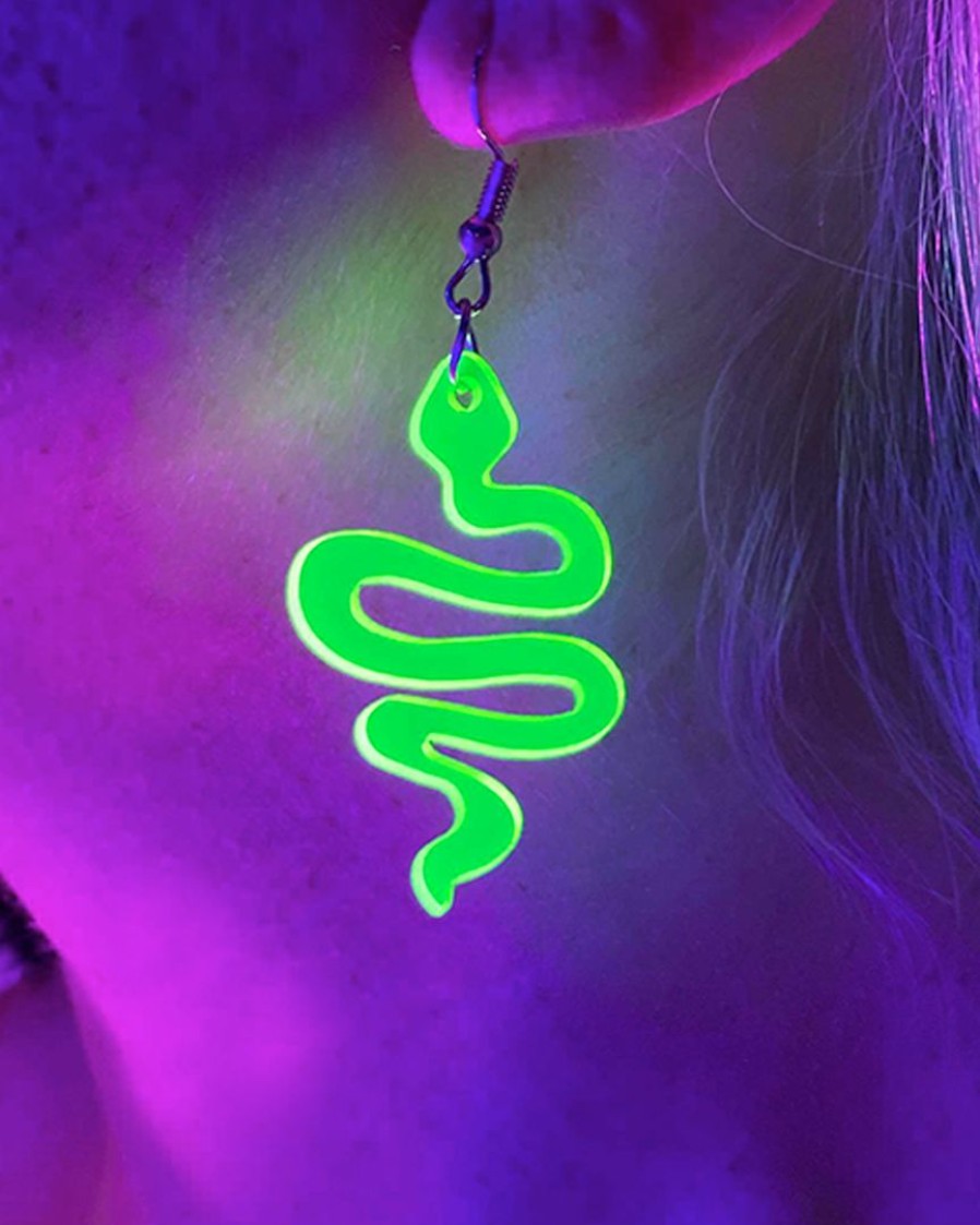 Accessories * | Ae Neon Snake Acrylic Earrings New