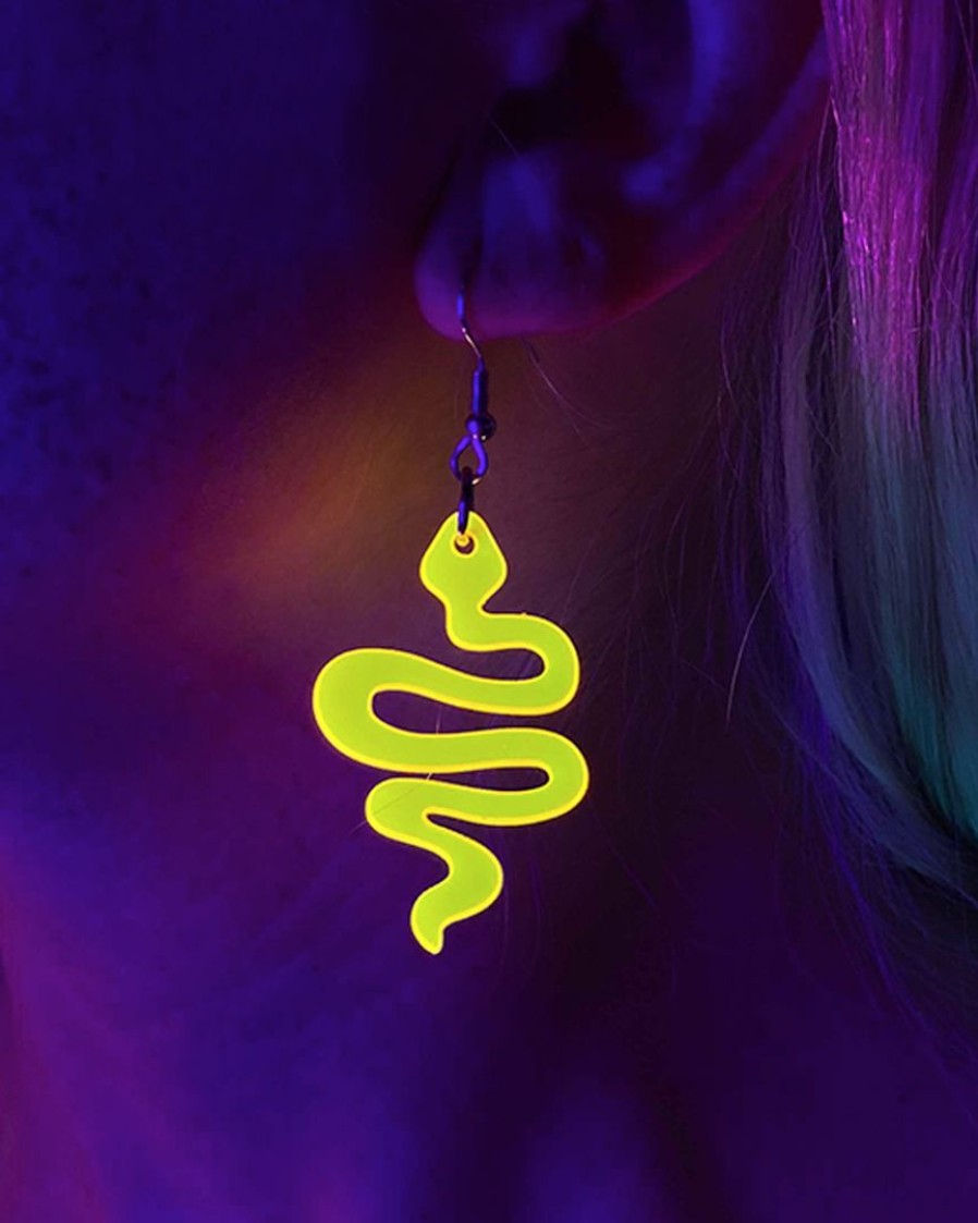 Accessories * | Ae Neon Snake Acrylic Earrings New