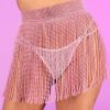 Womens * | Ae Baby Pink Bejeweled Cover Up Skirt