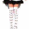 Accessories * | Music Legs Leg Wear Club Card Pattern Stocking Thigh High