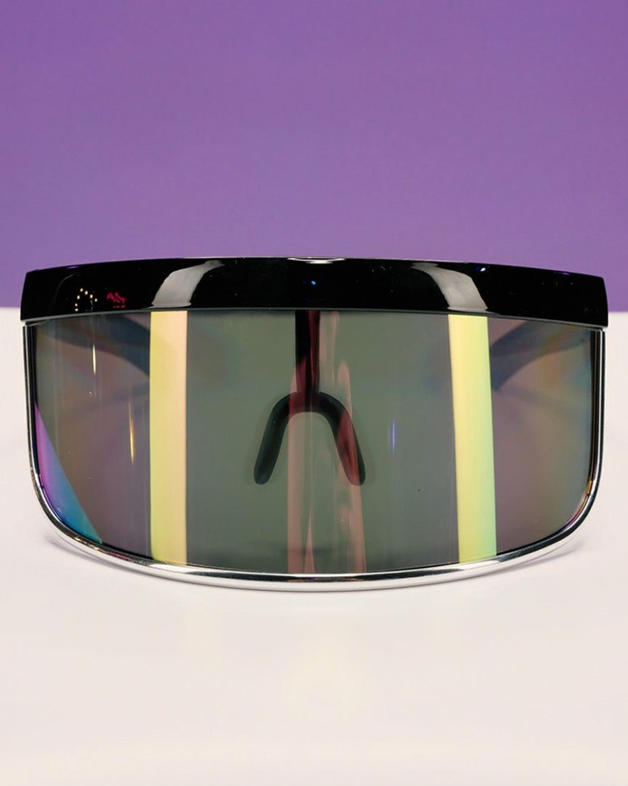 Accessories * | Glofx Galactic Invader Diffraction Visor Rainbow Gradient