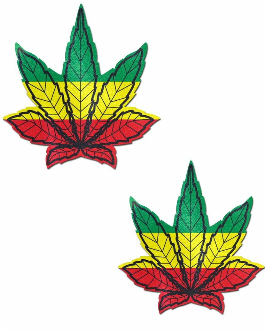 Accessories * | Pastease Accessories Rasta Pot Leaf Pasties