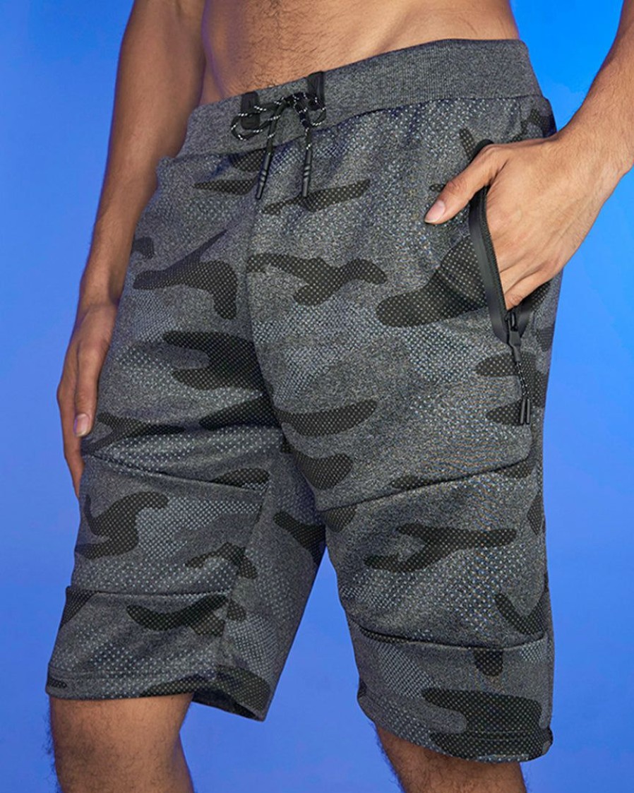 Mens * | Phillip Marciano Llc Dark Grey Camo Men'S Shorts