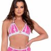 Womens * | Roma Pink Sugar Nova Two-Tone Bikini Top Womens