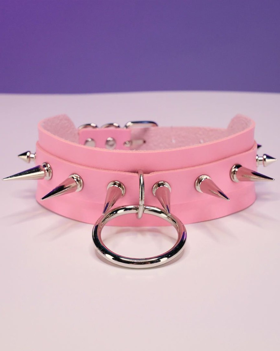 Accessories * | Ae Spiked & Studded O-Ring Faux Leather Choker