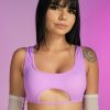 Womens * | Roma New Lavender Kinetic Keyhole Cutout Top