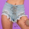 Womens * | Hot And Delicious Shine Hard Denim Shorts