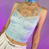 Womens * | Ae Womens Baby Sweet Pea Flower Tank Blue