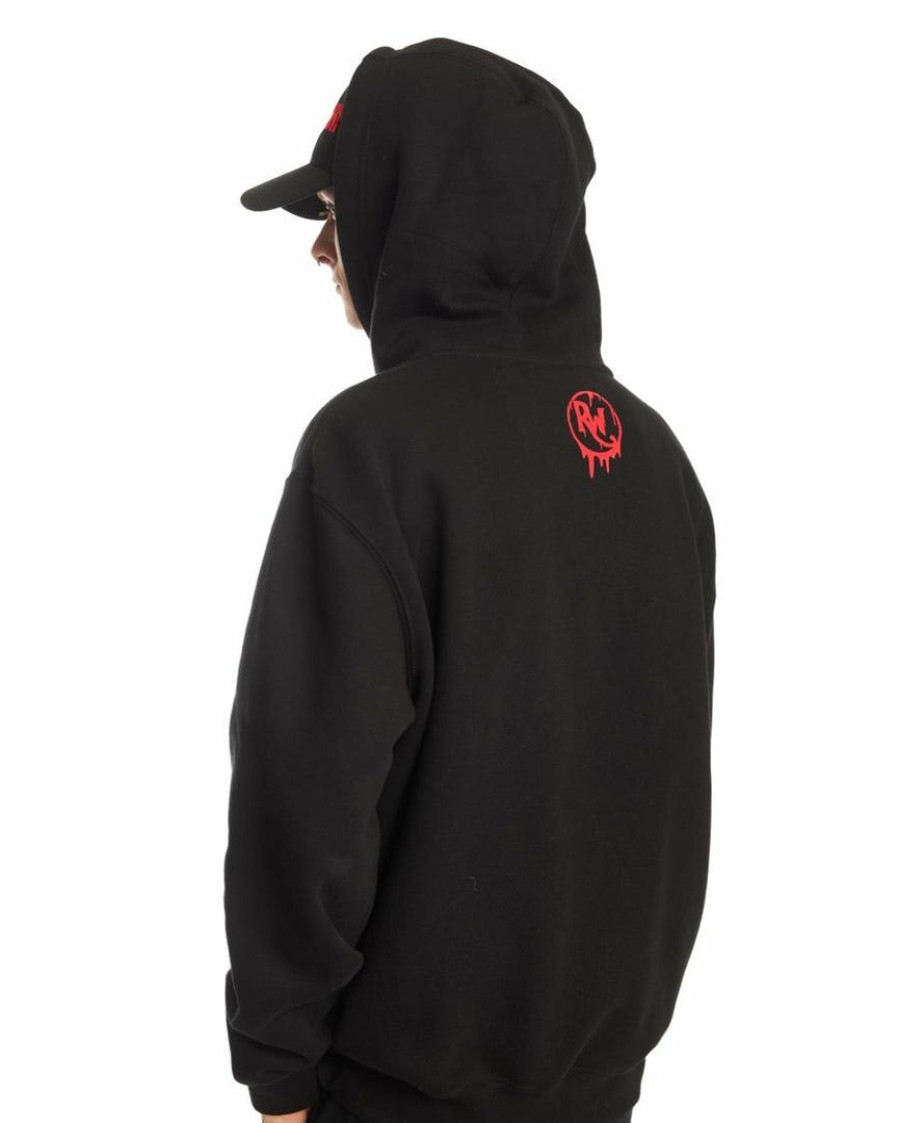 Womens * | 555Stickers Outerwear Red Headbanger Hoodie