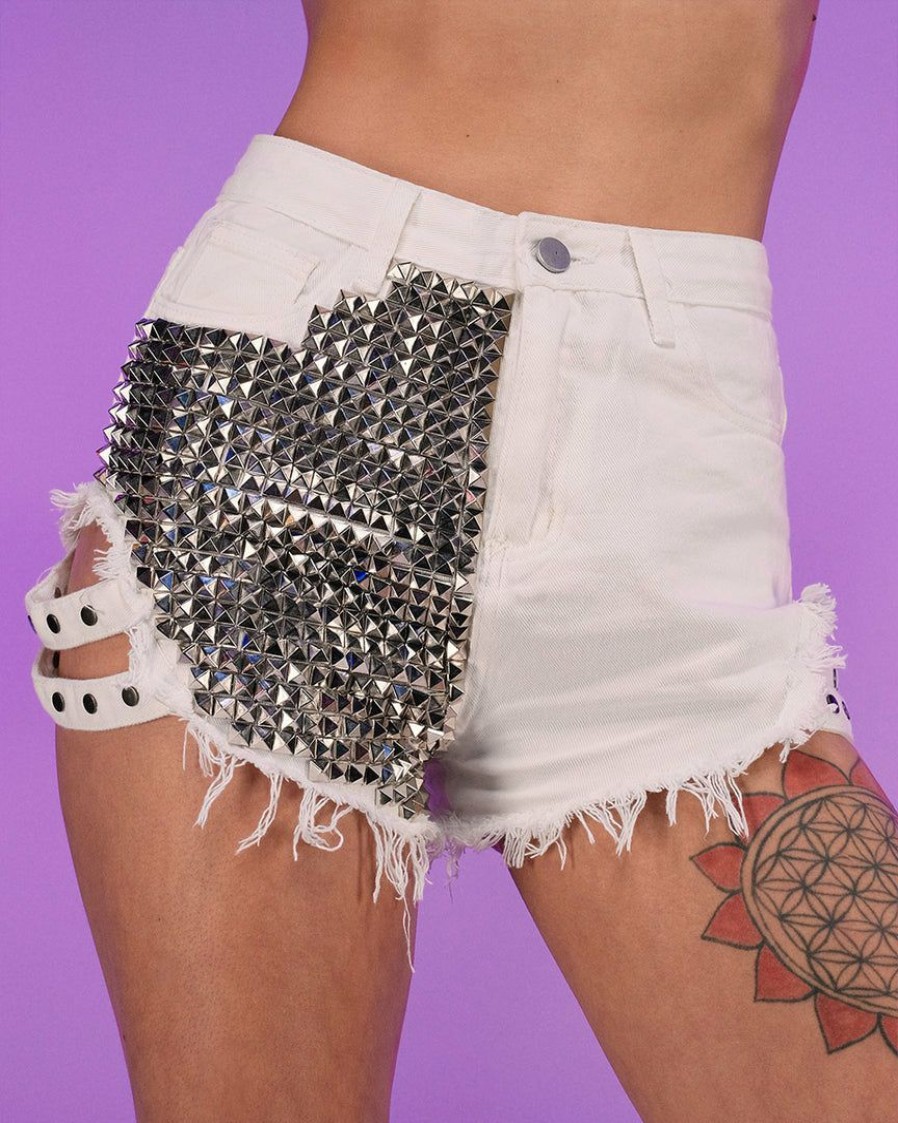 Womens * | Ae New Studded & Stunnin' Denim Shorts