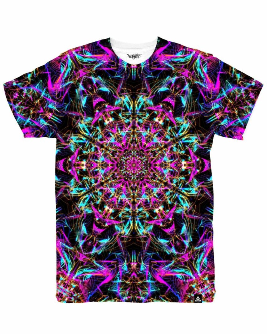 Mens * | Set 4 Lyfe Mens Neon Mandala T