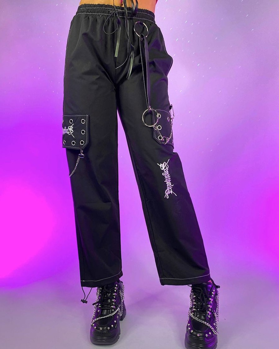 Womens * | Ae Goth Queen Black Pants