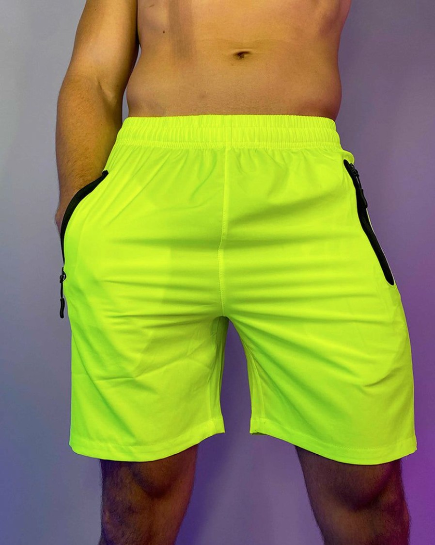 Womens * | Weiv Can'T Catch Me Neon Reflective Men'S Performance Shorts