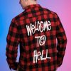 Womens * | Space Yacht "Welcome To Hell" Limited Edition Flannel