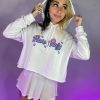 Womens * | 555Stickers Rave Baby Graffiti Cropped Hoodie