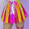 Womens * | J. Valentine Pink Lemonade Pvc Pleated Skirt