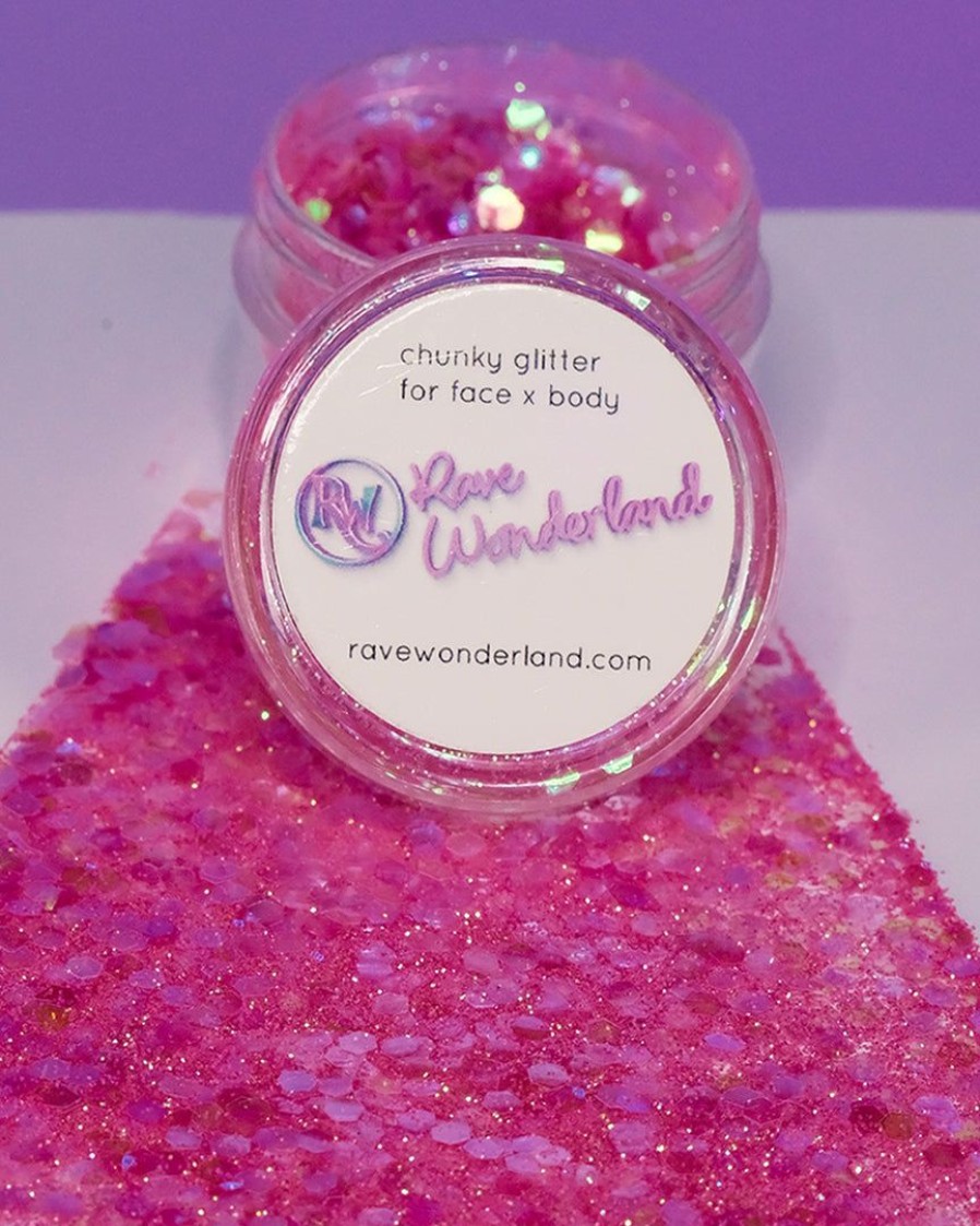 Accessories * | Xucai Iridescent Pink Chunk Body And Face Festival Glitter (Large 15 Grams) Accessories