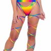 Accessories * | Roma Rainbow Raver Leg Wraps (Pair)