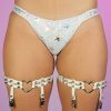 Womens * | Roma White Cosmic Stardust High-Cut Bottoms